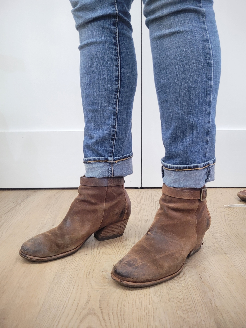 Kork-Ease Brown Suede Ankle Booties